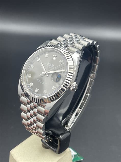 rolex datejust 41 rhodium brillanti|rolex datejust 41 smooth bezel.